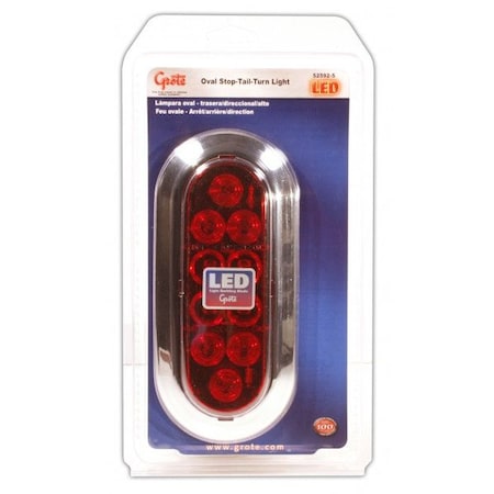 Grote Stt Lamp- Red-Led- Oval- Surface Mnt- Re, 52592-5 52592-5